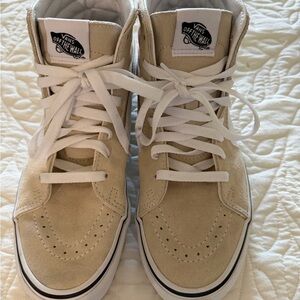 Vans Tan/Ivory  High-Top Sneakers
